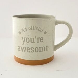 Threshold It's Official You're Awesome Embossed 16 oz. Stoneware Coffee Mug Cup